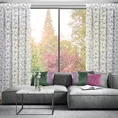 Dekoracja okienna DINA z lekkiej  półtransparentnej etaminy z nadrukiem kwiatowym - 140 x 270 cm - biały 8