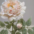 PIWONIA - PEONIA, kwiat sztuczny dekoracyjny - dł. 70 cm śr. kwiat 13 cm - pomarańczowy 2