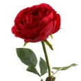 RÓŻA kwiat sztuczny dekoracyjny z płatkami z jedwabistej tkaniny - ∅ 12 x 68 cm - czerwony 1