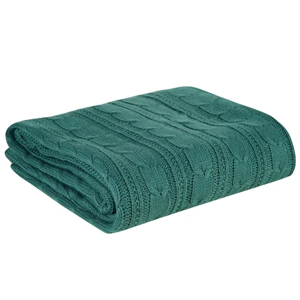 EUROFIRANY PREMIUM Koc AKRYL 2 miękki pled z dzianiny z warkoczami EUROFIRANY PREMIUM Koc AKRYL 2 miękki pled z dzianiny z warkoczami - 130 x 170 cm