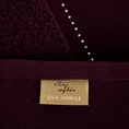 EWA MINGE Ręcznik KARINA w kolorze bordowym, zdobiony aplikacją z cyrkonii na miękkiej szenilowej bordiurze - 70 x 140 cm - bordowy 6
