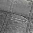 EUROFIRANY PREMIUM narzuta KRISTIN z welwetu podwójnie przeszywana w geometryczny wzór - 170 x 210 cm - srebrny 3