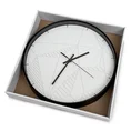 Dekoracyjny zegar ścienny z motywem geometrycznym, styl nowoczesny, średnica 30 cm - 30 x 4 x 30 cm - kremowy 3