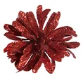 Ekskluzywny kwiat z czerwownym brokatem LUCIA - ∅ 17 cm - czerwony 2