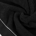 Ręcznik DAISY z bordiurą podkreśloną kontrastującym stebnowaniem - 70 x 140 cm - czarny 5