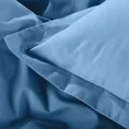 NOVA COLOUR Poszewka na poduszkę bawełniana z satynowym połyskiem i ozdobną kantą - 70 x 80 cm - ciemnoniebieski 2