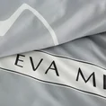 EVA MINGE Komplet pościeli SILK z makosatyny najwyższej jakości satyny bawełnianej z nadrukiem logo - 220 x 200 cm - srebrny 4
