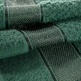 EUROFIRANY PREMIUM Ręcznik MILAN z puszystej bawełny frotte o ryżowej strukturze z błyszczącą bordiurą -  - stalowy 5