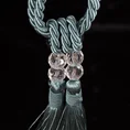 Dekoracyjny sznur do upięć z chwostem i kryształkami - 59 cm - miętowy 3
