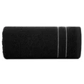 Ręcznik EMINA bawełniany z bordiurą podkreśloną klasycznymi paskami - 70 x 140 cm - czarny 3