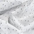 Firana z matowej etaminy zdobiona pasem srebrnych dżetów - 140 x 250 cm - biały 7