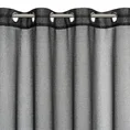 Firana MARION z etaminy zdobiona w dolnej cześci firany puszystą futrzaną aplikacją - 140 x 250 cm - czarny 6