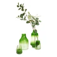 Wazon  ze szkła artystycznego dwubarwny - ∅ 17 x 27 cm - zielony/transparentny 4