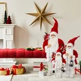 Mikołaj - figurka świąteczna  z workiem prezentów i lampionem - 33 x 20 x 60 cm - biały 4