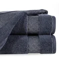 Ręcznik z ozdobną bordiurą z błyszczącą nicią - 50 x 90 cm - granatowy 1
