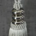 Dekoracyjny sznur do upięć z chwostem z metalowym elementem - dł. 61 cm - jasnoszary 3