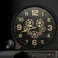 Dekoracyjny zegar ścienny w stylu vintage z ruchomymi kołami zębatymi - 61 x 11 x 61 cm - czarny 6
