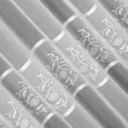 Tkanina firanowa etamina z połyskującym pasem z roślinnym haftem - 160 cm - biały 5