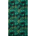 Zasłona z miękkiego welwetu z nadrukiem zielono-turkusowych egzotycznych liści - 140 x 250 cm - zielony 5