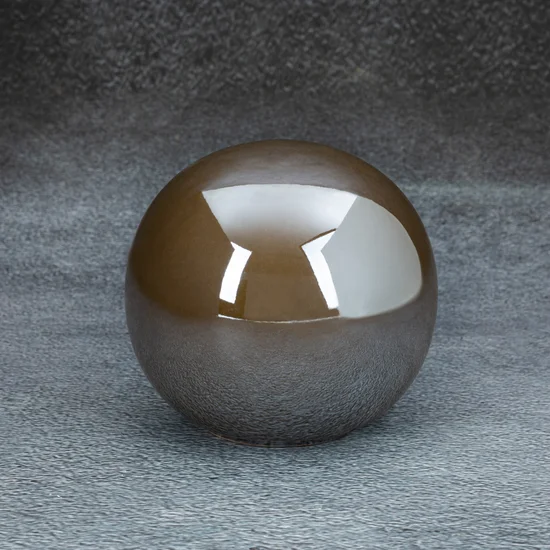 Kula ceramiczna SIMONA z perłowym połyskiem - ∅ 12 x 11 cm - oliwkowy