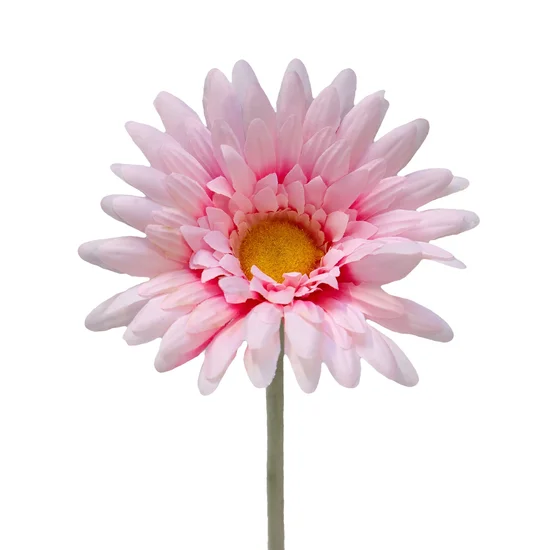 GERBERA kwiat sztuczny dekoracyjny - dł. 52 cm śr. kwiat 11 cm - jasnoróżowy