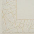 Dywanik łazienkowy NIKA z bawełny, dobrze chłonący wodę z geometrycznym wzorem wykończony błyszczącą nicią - 50 x 70 cm - kremowy 4