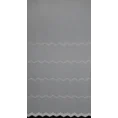 Tkanina firanowa matowa mikrosiateczka zdobiona poziomym haftem - 290 cm - biały 8