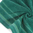 Ręcznik POLA z żakardową bordiurą zdobioną stebnowaniem - 30 x 50 cm - butelkowy zielony 5