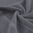 Ręcznik DANNY bawełniany o ryżowej strukturze podkreślony żakardową bordiurą o wypukłym wzorze - 30 x 50 cm - grafitowy 5