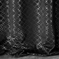 DESIGN 91 Zasłona zaciemniająca MOLYz welwetu ze srebrnym geometryczym nadrukiem - 140 x 250 cm - czarny 3