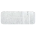 Ręcznik z welurową bordiurą przetykaną błyszczącą nicią - 50 x 90 cm - srebrny 3