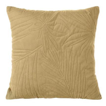 DESIGN 91 Poszewka LUIZ welwetowa pikowana metodą hot press we wzór liści palmy DESIGN 91 Poszewka LUIZ welwetowa pikowana metodą hot press we wzór liści palmy - 40 x 40 cm