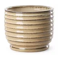 Osłonka ceramiczna BENA z poziomymi prążkami - ∅ 19 x 15 cm - jasnobrązowy 2