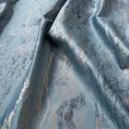 Zasłona  KORNELIA z miękkiej welwetowej tkaniny zdobiona szampańskim nadrukiem przypominającym marmur - 140 x 270 cm - niebieski 7