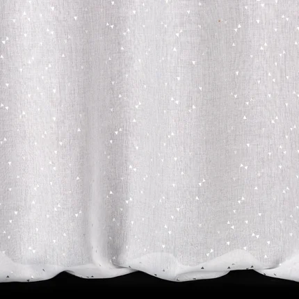 DESIGN 91 Dekoracja okienna RIVIA z nadrukiem srebrnych trójkątów DESIGN 91 Dekoracja okienna RIVIA z nadrukiem srebrnych trójkątów - 140 x 250 cm