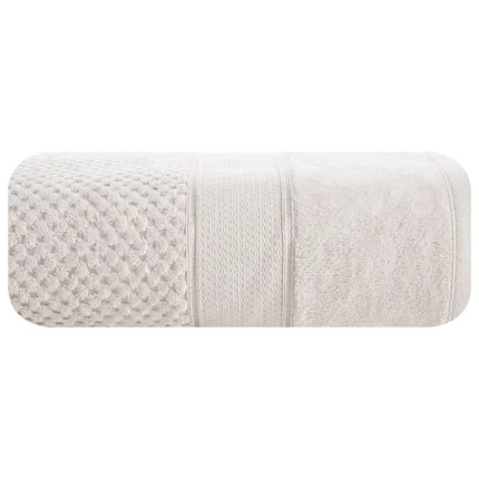 Ręcznik do rąk 30x50 cm bawełniany kolor beżowy z welwetową bordiurą 500 g/m2 JESSI Ręcznik do rąk 30x50 cm bawełniany kolor beżowy z welwetową bordiurą 500 g/m2 JESSI - 30 x 50 cm