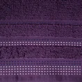 Ręcznik POLA z żakardową bordiurą zdobioną stebnowaniem - 70 x 140 cm - fioletowy 2