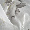 Dekoracja okienna  BESSY z matowej etaminy z kwiatowym motywem - 140 x 250 cm - biały 8