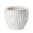 Osłonka ceramiczna na donicę ABA z nieregularnym wzorem - ∅ 10 x 8 cm - kremowy 2