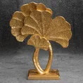 Liście miłorzębu figurka dekoracyjna złota - 25 x 12 x 33 cm - złoty 1