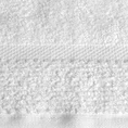 Ręcznik VILIA z puszystej i wyjątkowo grubej przędzy bawełnianej  podkreślony ryżową bordiurą - 70 x 140 cm - biały 2