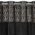 Zasłona LIZA z welwetu z pasem z błyszczącym, cieniowanym nadrukiem - 140 x 250 cm - czarny 6