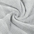 Ręcznik NASTIA z żakardową bordiurą w pasy w stylu eko - 50 x 90 cm - popielaty 5