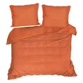 TERRA COLLECTION Komplet pościeli MOROCCO 2 z bawełny z ozdobną kantą i lamówką na poduszkach - 220 x 200 cm - ciemnopomarańczowy 3