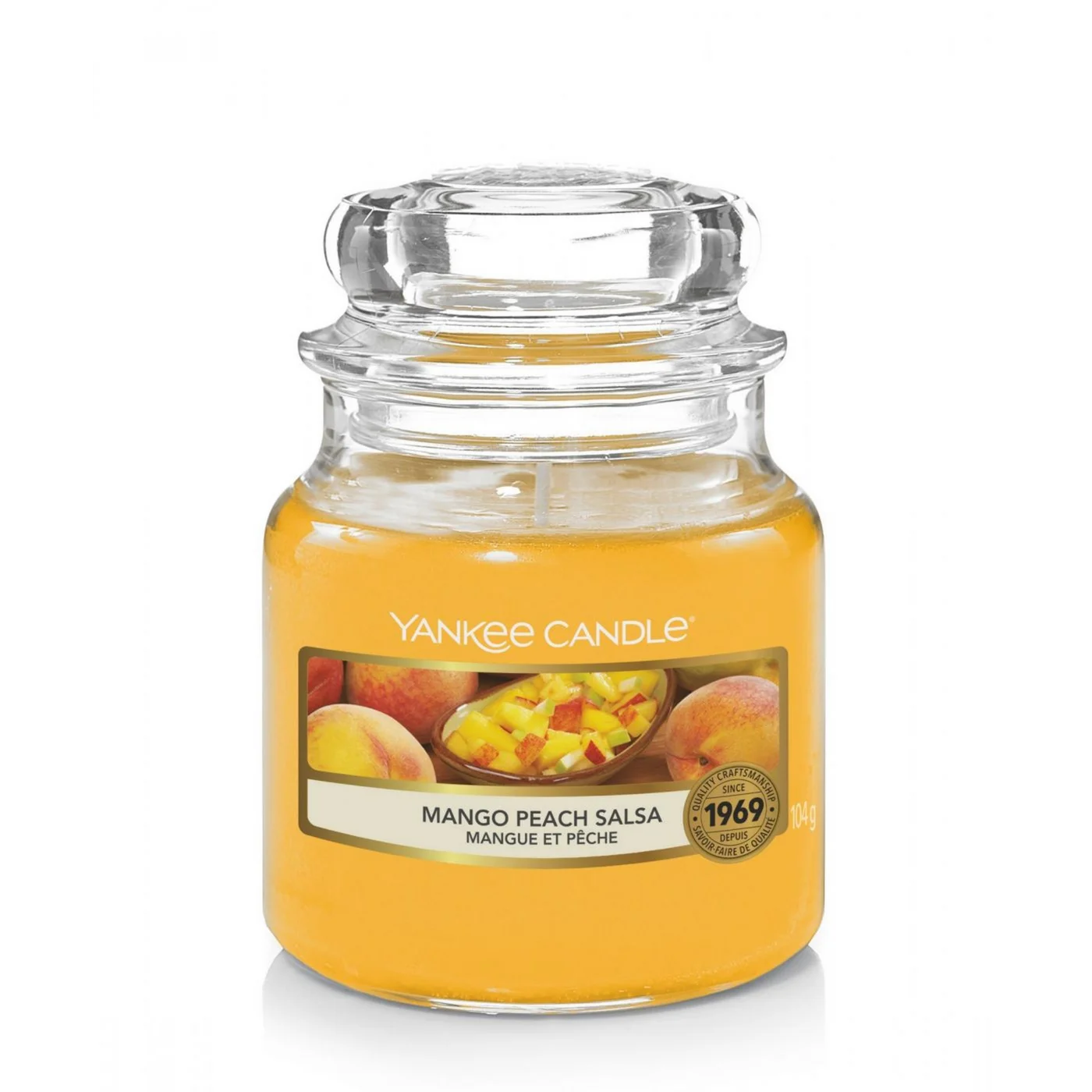 YANKEE CANDLE - Mała świeca zapachowa w słoiku - Mango Peach Salsa