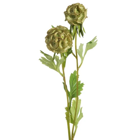 DRIAKIEW GWIAŹDZISTA kwiat sztuczny dekoracyjny z płatkami z jedwabistej tkaniny - ∅ 6 x 50 cm - zielony