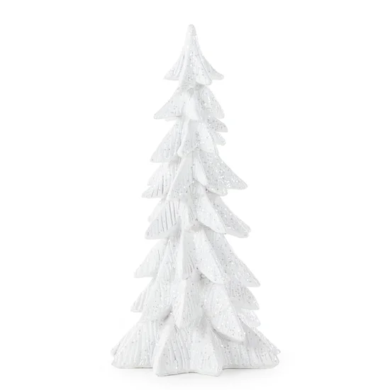 Figurka świąteczna CHOINKA - 11 x 11 x 22 cm - biały