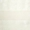 Ręcznik z błyszczącą bordiurą z geometrycznym wzorem - 70 x 140 cm - kremowy 2
