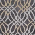 Zasłona ARETA z welwetu z cieniowanym srebrno-złotym wzorem w stylu boho - 140 x 250 cm - stalowy 12