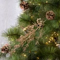 Zimowa gałązka dekoracyjna obsypana złotym brokatem - 60 x 20 cm - ciemnozłoty 1